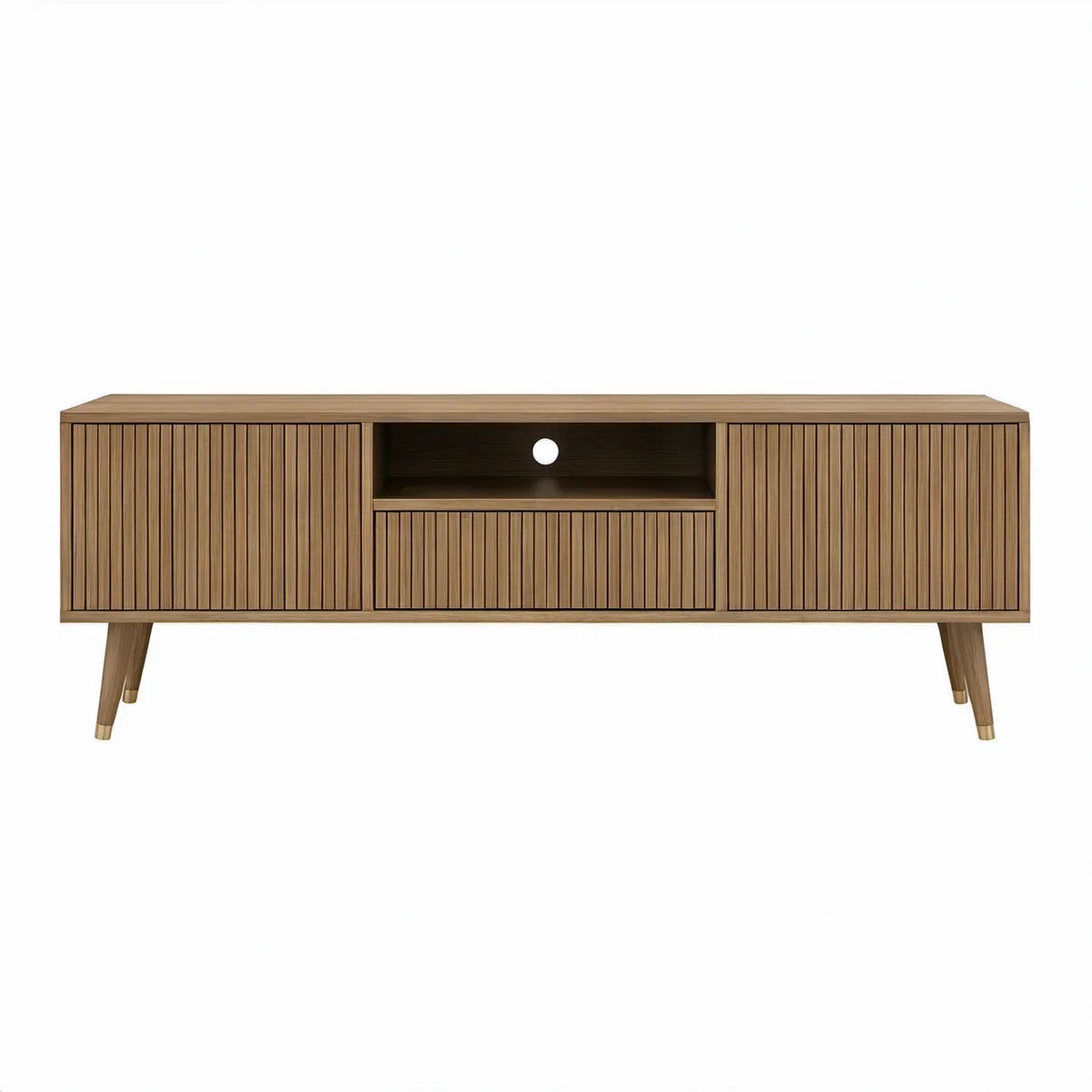 Szafka RTV z płyty MDF 160 × 40 × 60 cm, orzechowa
