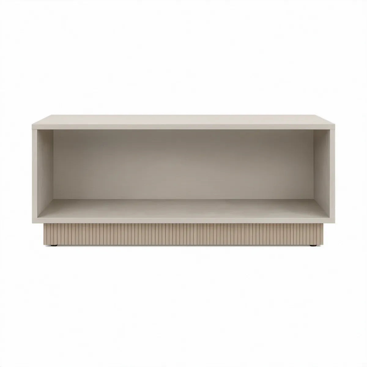 Beżowa szafka RTV z otwartą półką MDF 120 x 40 x 45 cm